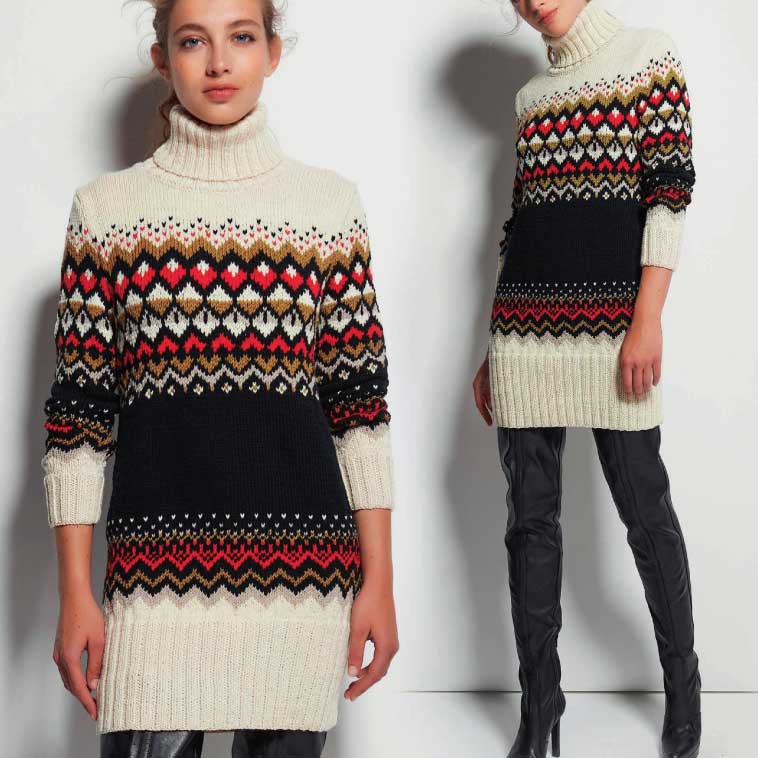 Вязание для женщин. Удлиненный пуловер спицами 