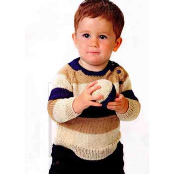 Вязание для малышей. Пуловер для мальчика и мяч спицами