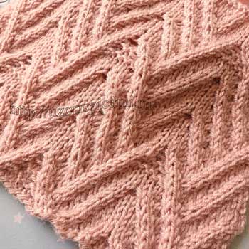 Красивый рельефный узор спицами для пуловера, шарфа, схема узора