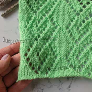 Простой ажурный узор для пуловера от uzorispicami