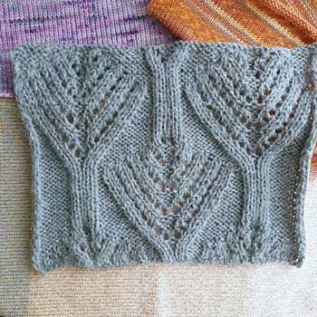 Красивый ажурный узор спицами для пуловера, схема узора