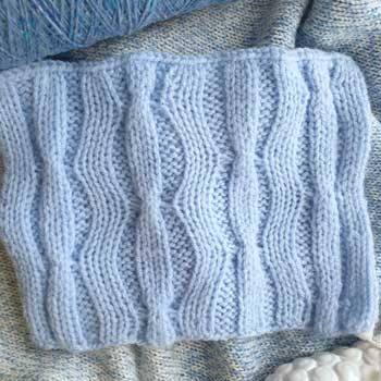 Узор Коса спицами для пуловера, схема узора