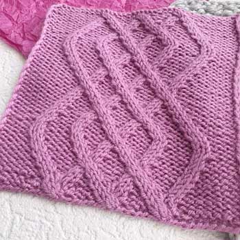 Красивый арановый узор спицами для пуловера, схема узора