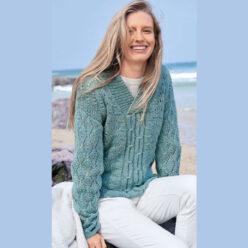 Вязание для женщин. Пуловер спицами с сочетанием узоров