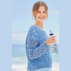 Вязание для женщин. Пуловер спицами с ажурным узором
