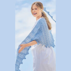 Вязание для женщин. Треугольный платок спицами
